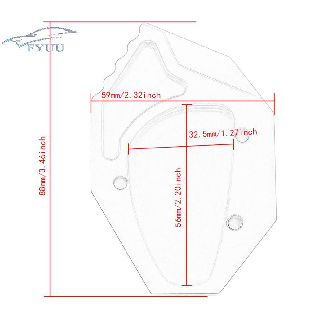 CNC Motorcycle Kickstand Side Stand Foot Plate For Kawasaki Ninja ZX14R ZZR1400