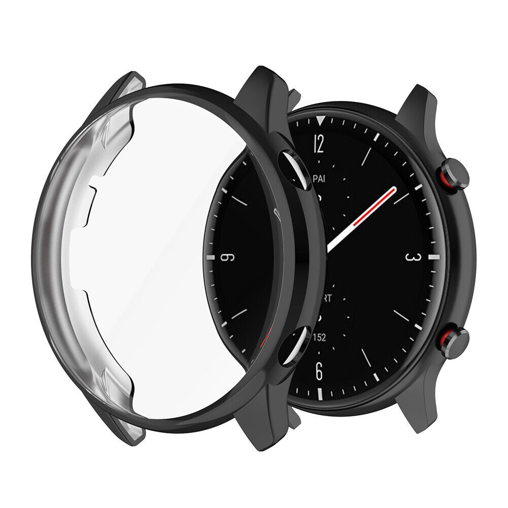 Case for Amazfit GTR 2e/GTR 2 Watch TPU All-Around Screen Cover (Black)