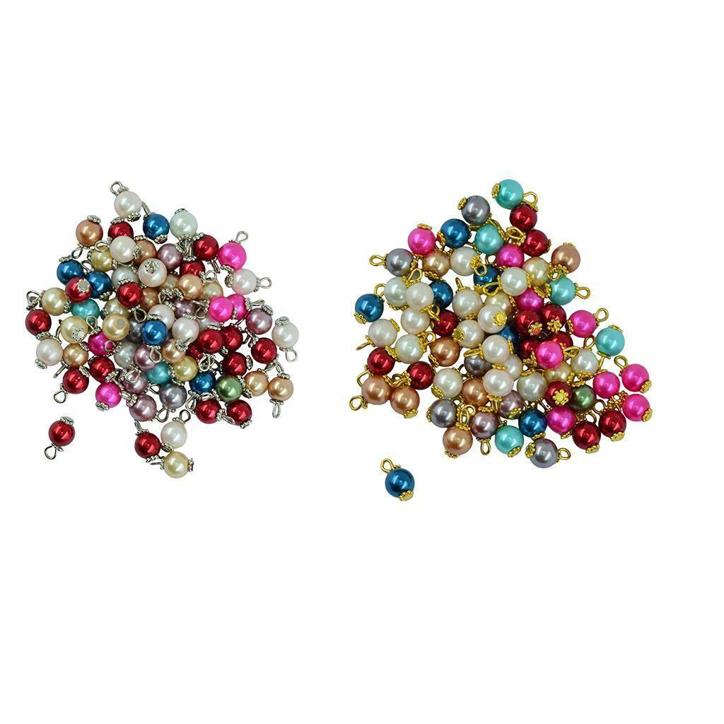 100 Pieces Colorful   Flat Daisy Charms Pendant Jewelry DIY