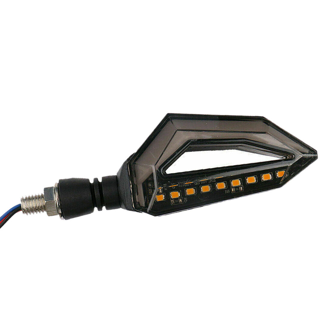 2x Motorcycle Flasher LED Turn Signal Lights Amber Blue Blinker DRL Universal