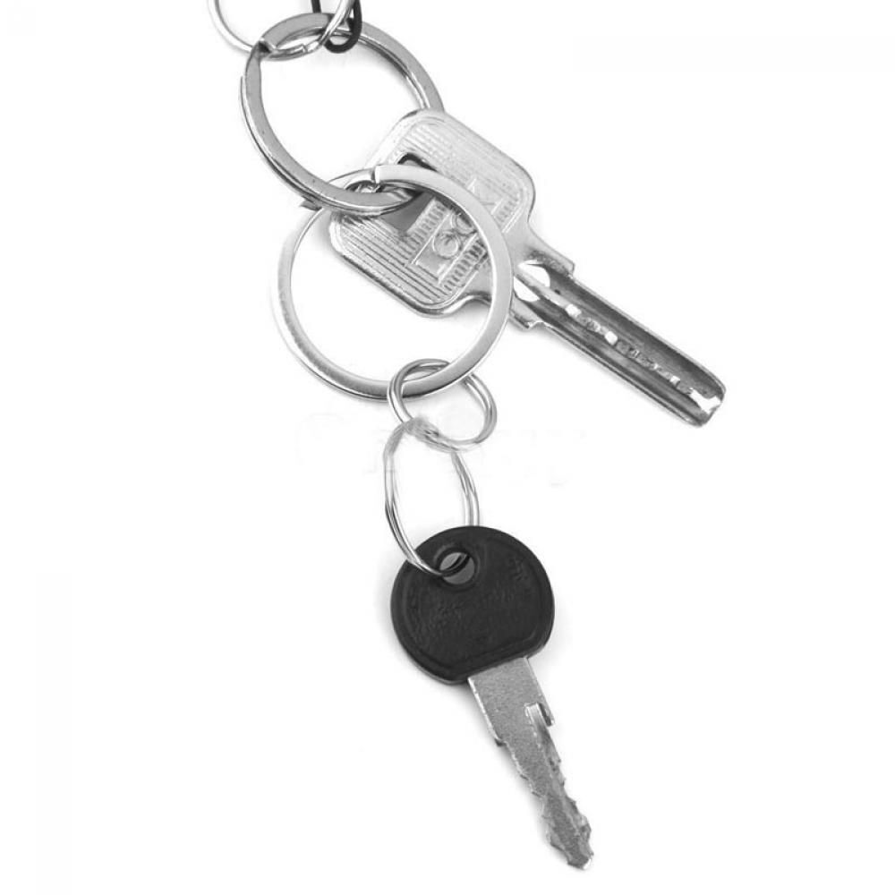 15mm Pocket Clasps Connectors Loop Hoop Split Key Ring KeyChain Stainless Steel