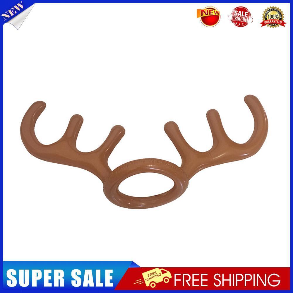 Inflatable Deer Head Ring Animal Headpiece Throwing Circle Christmas Decor