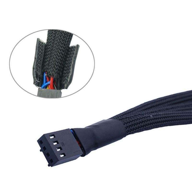 Case Fan Power Splitter Hub 4 Pin To 4 Way Cable Motherboard CPU PWM Expansion