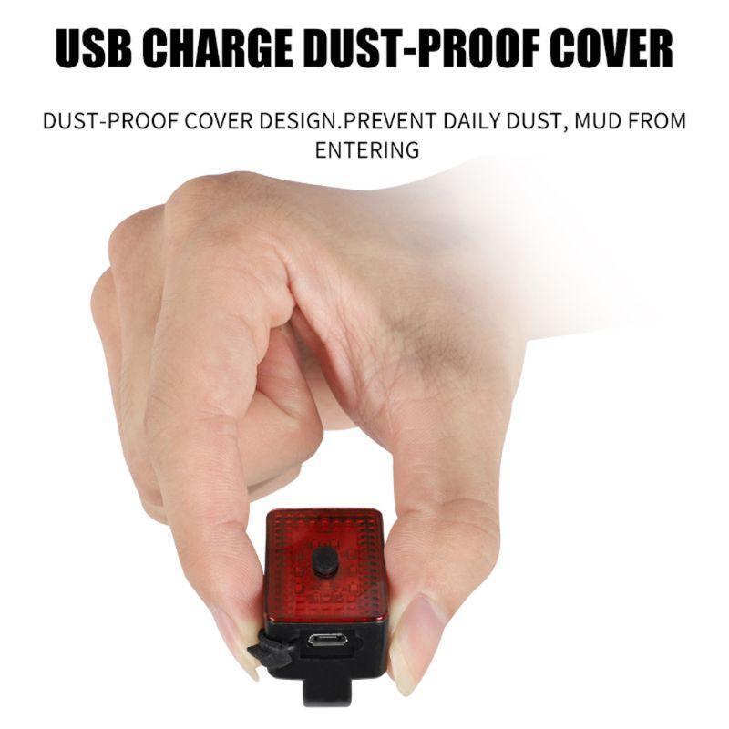 Bicycle Tail Light Mini Flashlight USB Charging Warning Lights Safety Taillight