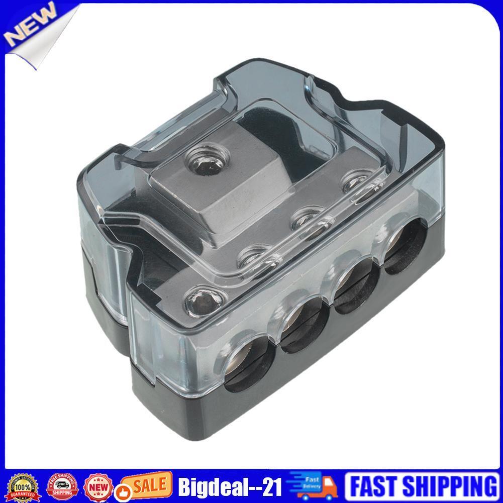 4 Way Power Distribution Block 0GA in to 4GA Out for Car Audio Stereo Amp