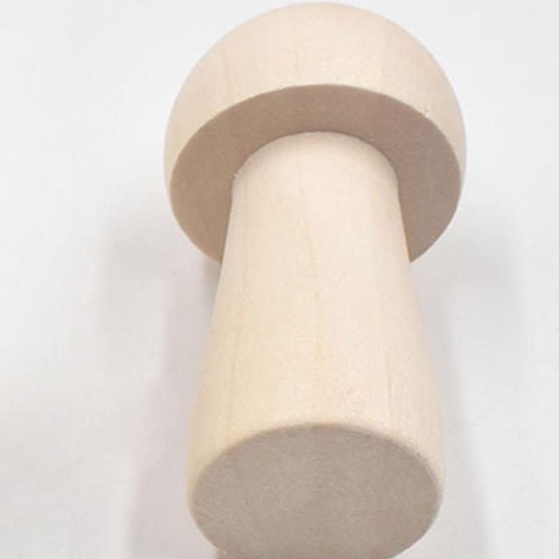 Unfinished Wooden Mushroom 5pcs/set Blank Wood Color Small Mushroom