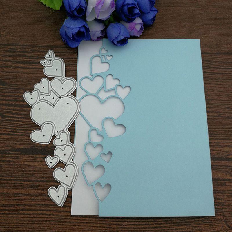 Love Hearts Metal Cutting Dies Stencil Scrapbooking DIY Album Stamp Paper Card