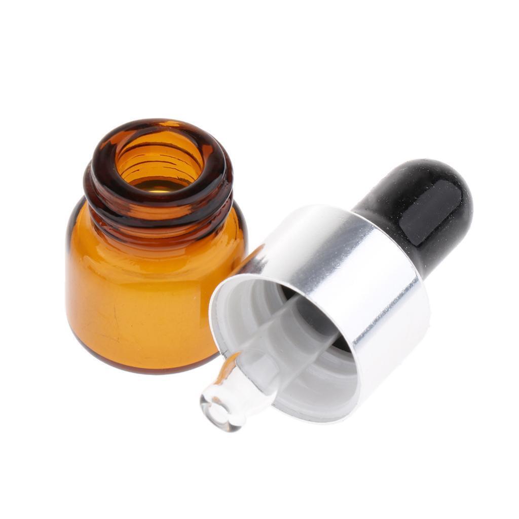 20pcs Mini Refillable Glass Plastic Dropper Bottle for Essential Oils 1ML