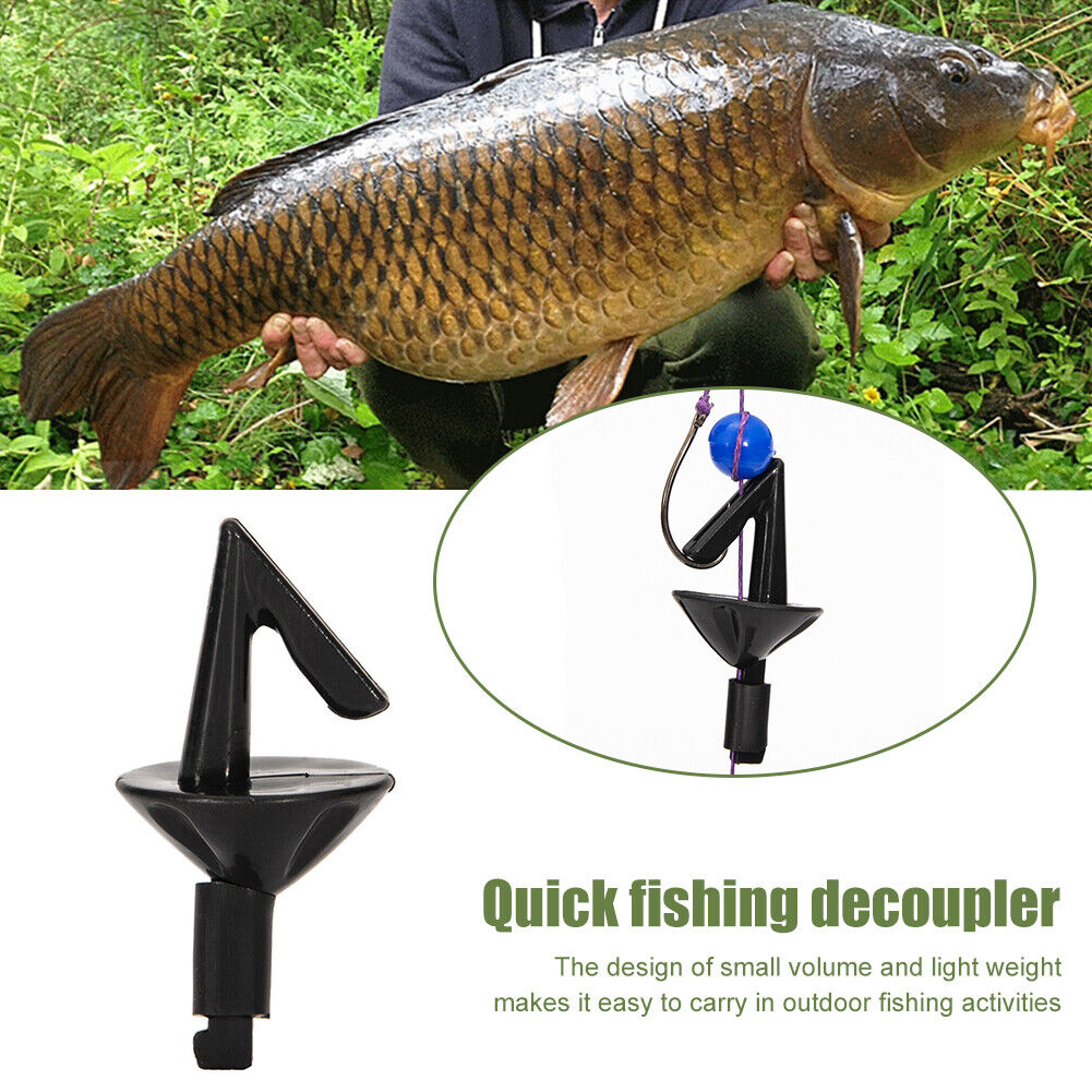 20pcs Sea Fishing Rig Protects Hooks Bait Holders Clip Impact Shields Black