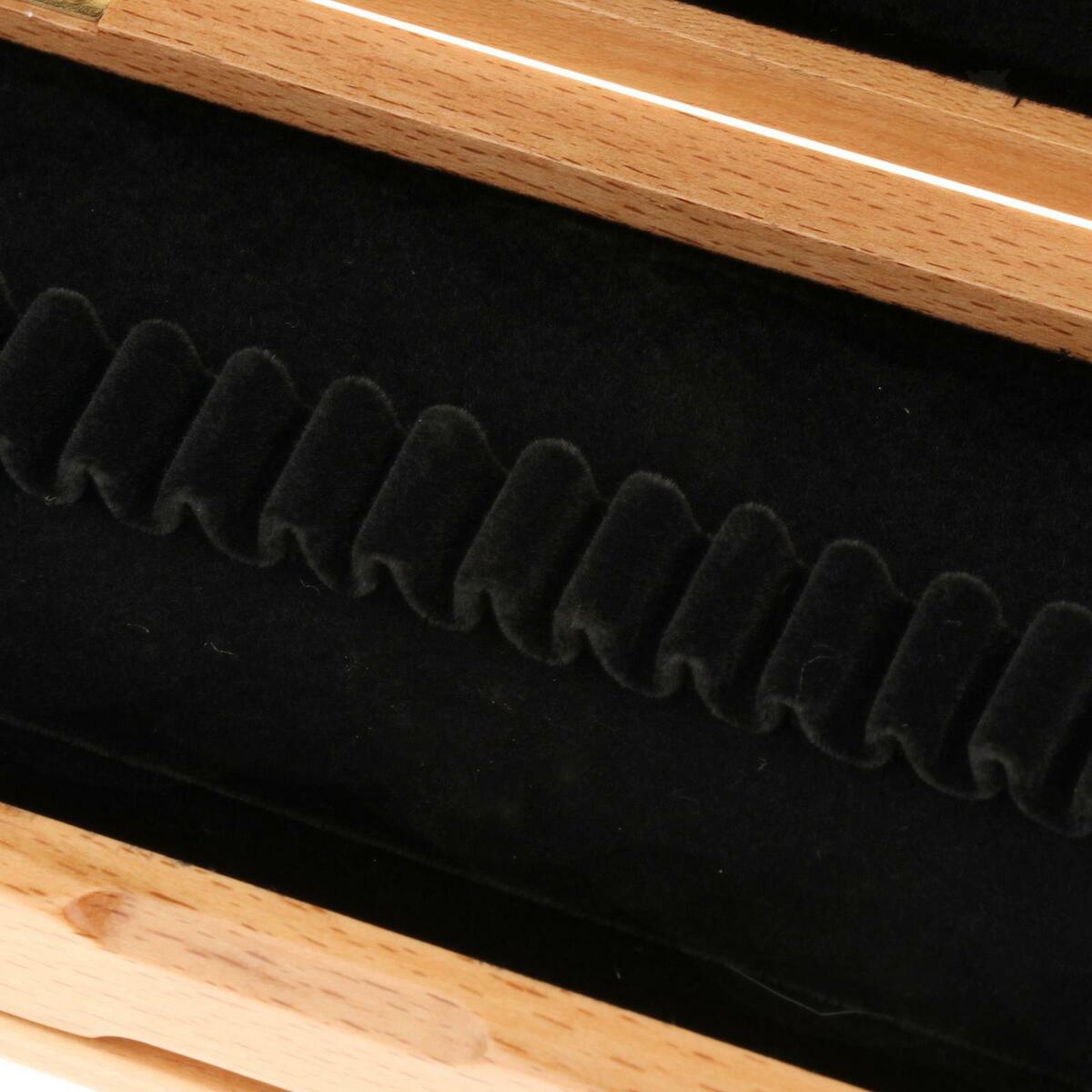 Biege Oboe Reed Case Storage Holder Box Wooden for 40pcs Reed 20x9.3x3.7cm
