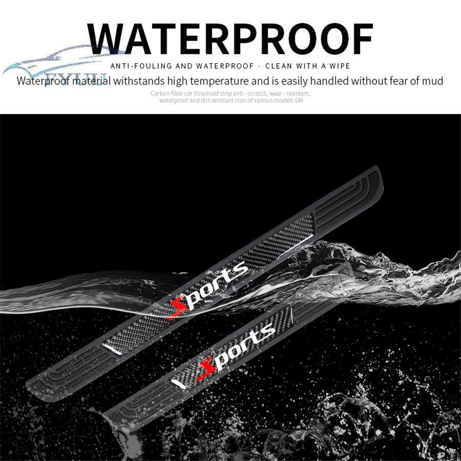 100% Real Carbon Fiber Car Universal Door Scuff Sill Cover Panel Step Protector