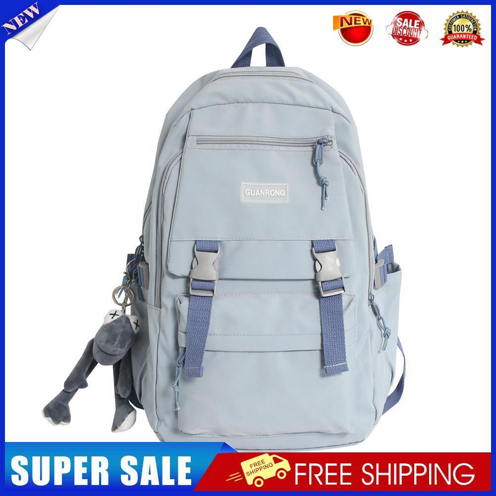 Fashion Backpack Waterproof Schoolbag Travel Laptop Book Mochila (Blue)