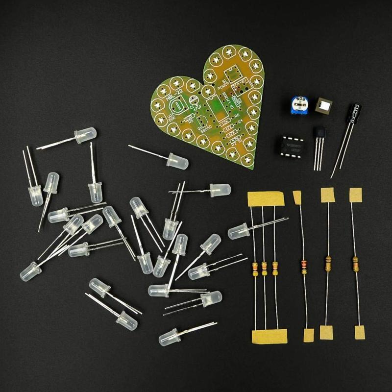 HBL-22  Heart Shape Breathing Lamp Kits 50.7x50.7mm Size Creative Gifts
