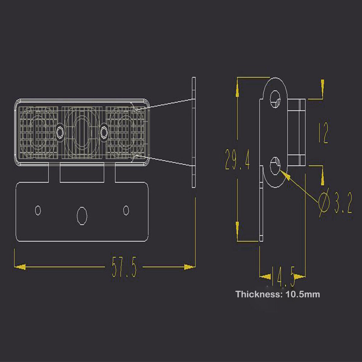 For 1/14 Tamiya Scania R620 1851 56352 Man RC Truck Metal Tail LED Light Bar Set