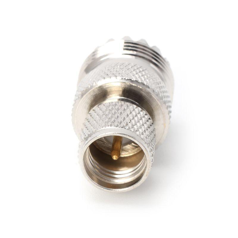 Mini UHF Male To UHF Female Jack Straight RF Connector Coaxial Converter Adapter