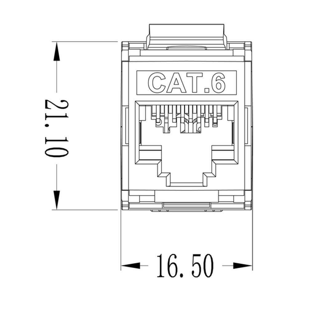 cat six  Wall End Plug   Shielded Module Modular  Adapter