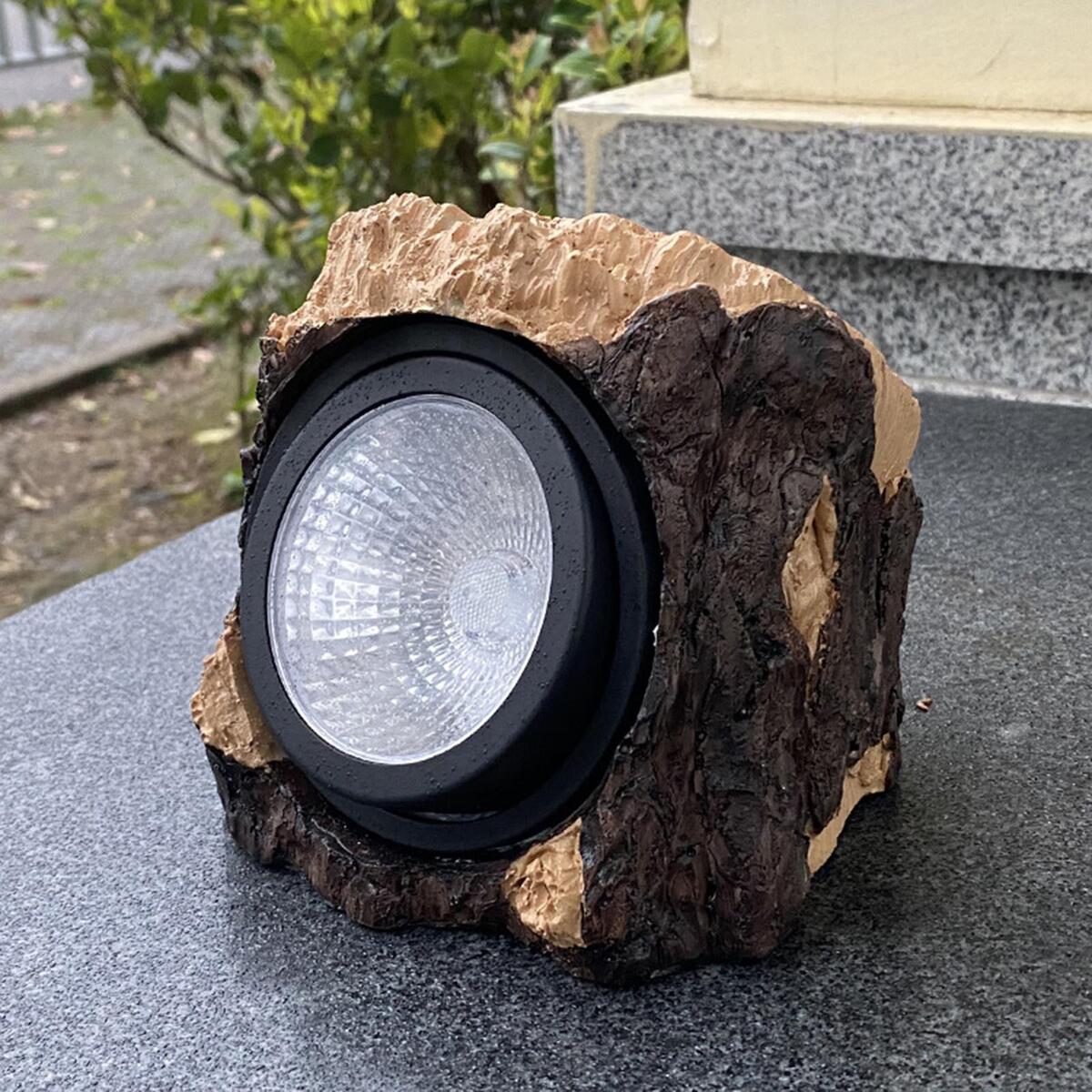 Solar Stump   Tree Stump Lamp Sculpture Waterproof for Outside