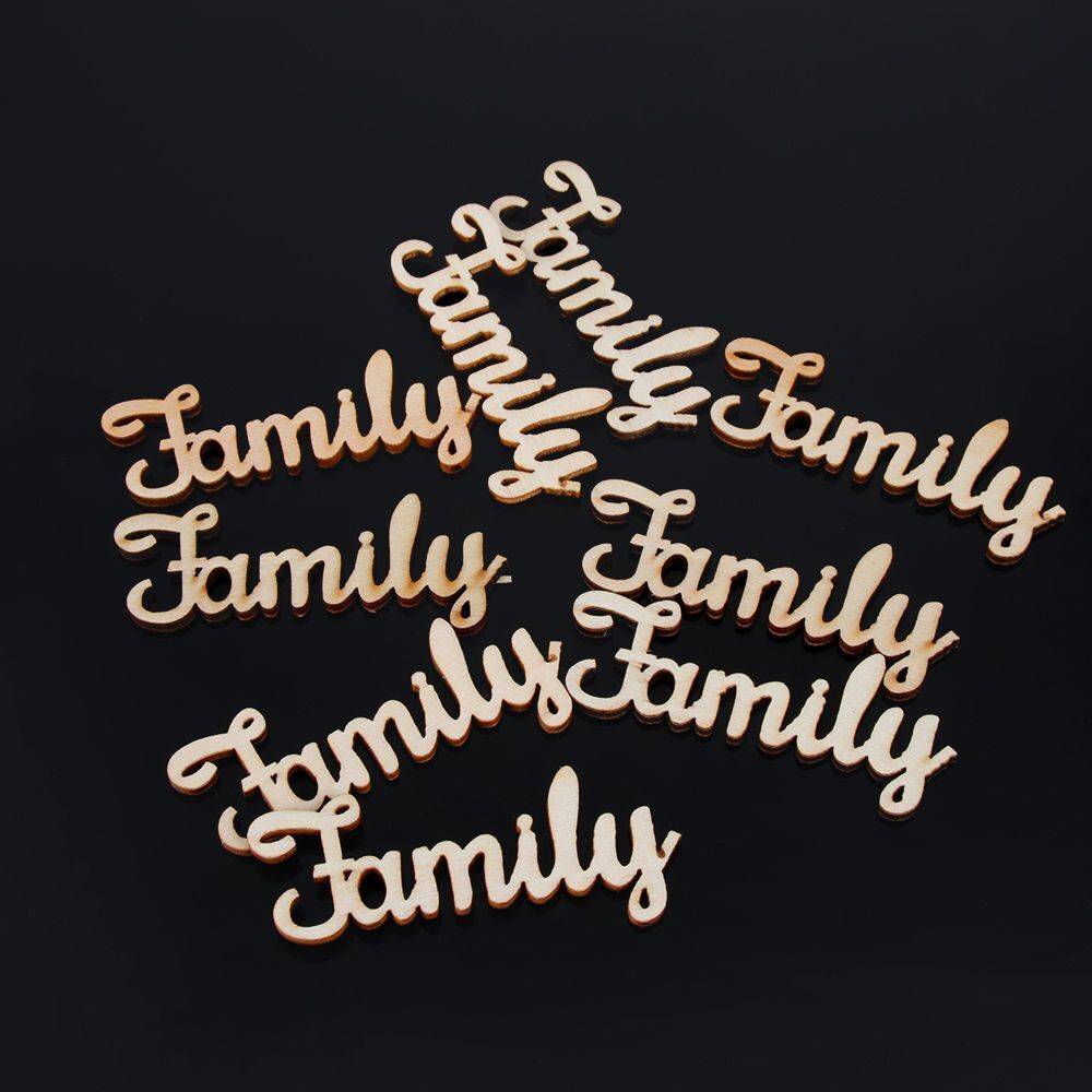 Tree Crafts Home Decor Wedding Wooden Letters Family Word DIY Decorations