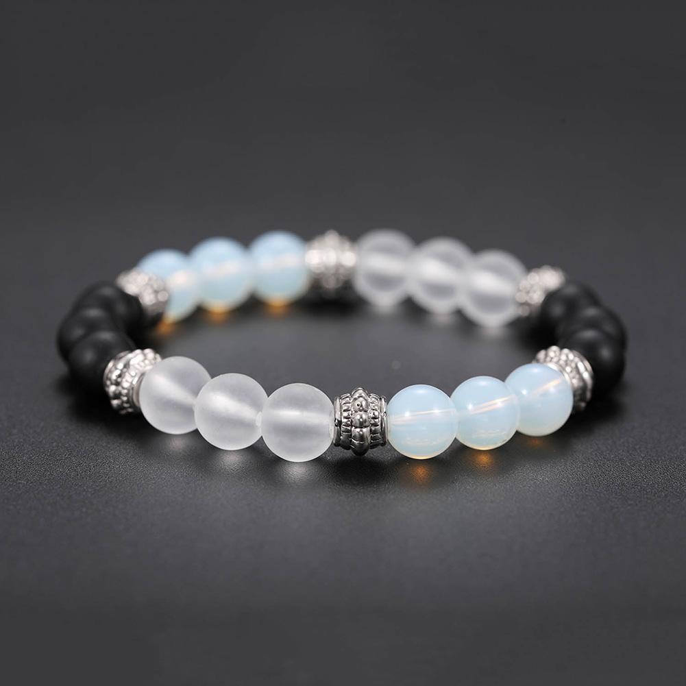 Men/Women Mix Color Elastic Agate Bead Prayer Bracelet Hand Chain Jewelry/G