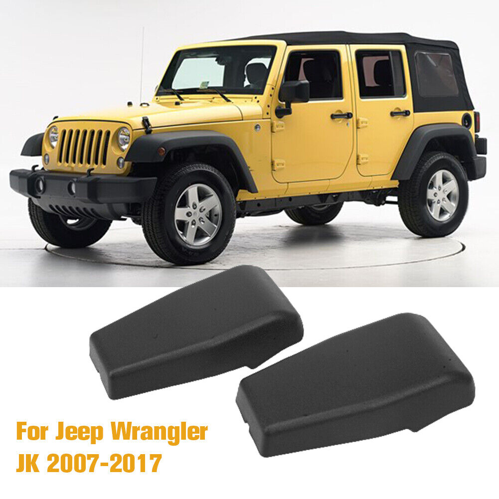 2pcs For Jeep Wrangler JK 2007-2017 Rear Window Hinge Cover Car Glass Cap