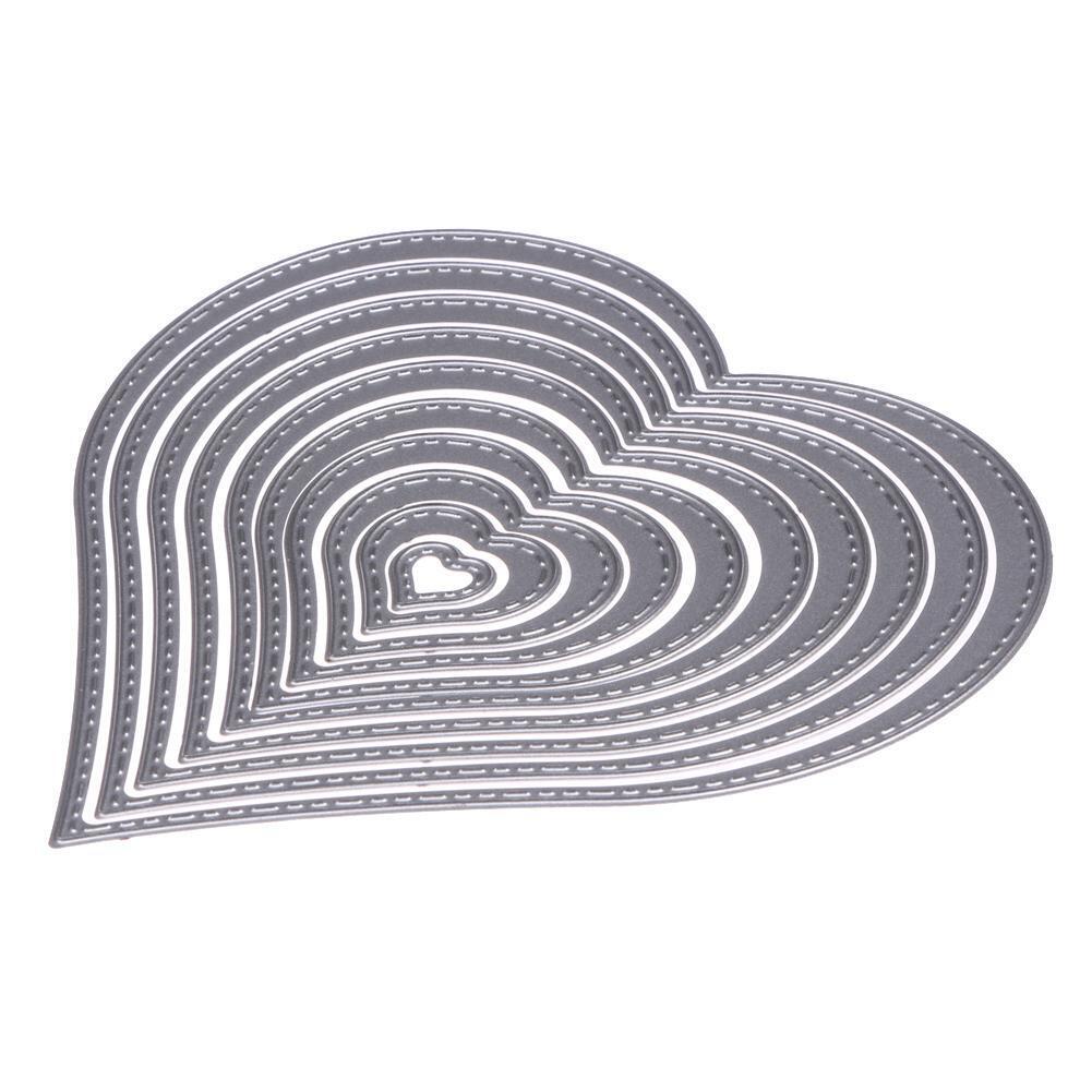 10X Heart Sewing thread Metal Die Cutting Dies For DIY Scrapbooking