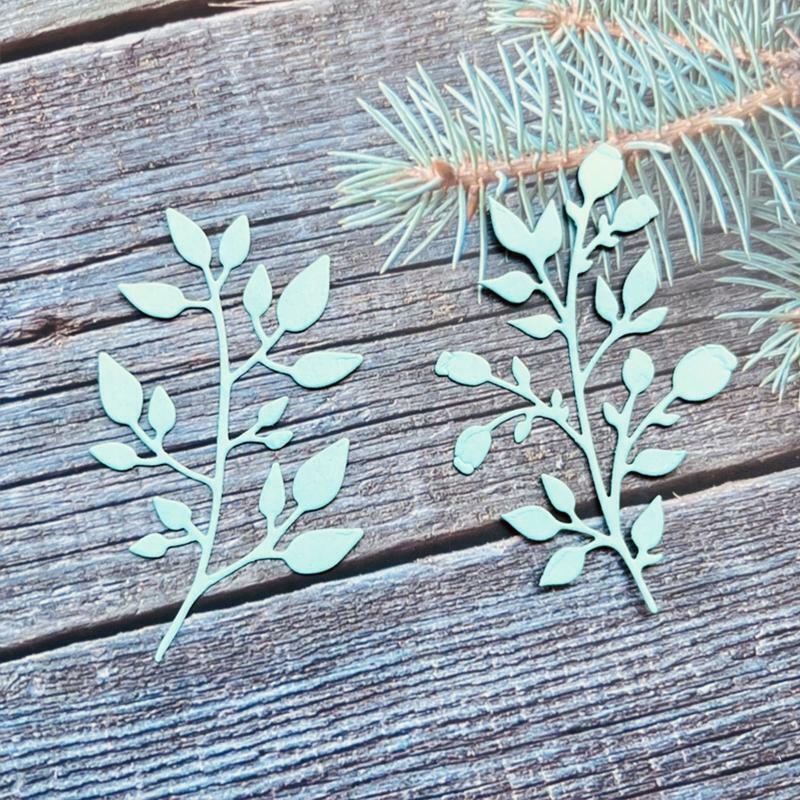 1 Set Flowerbud Leaves Metal Cutting Dies Embossing Stencil DIY Album Template