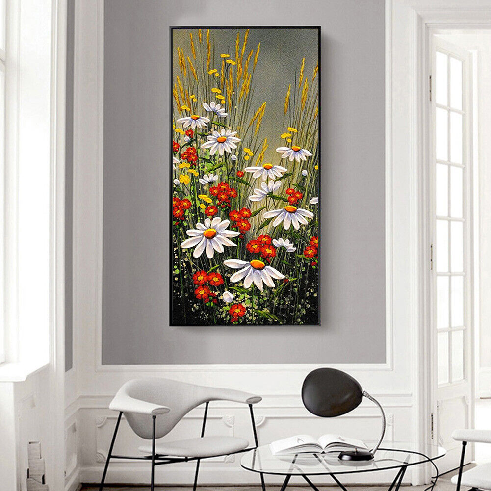 Flowers Grass Full Drill Diamond Painting Mosaic Kit Rhinestone Bead Craft