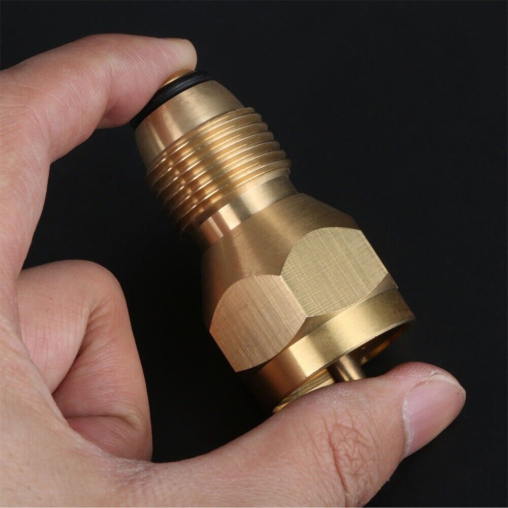 1LB Cylinder POL Tank Propane Refill Adapter Regulator Valve Connectors & 4 Caps