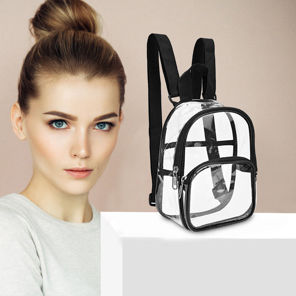 Fashion Transparent Backpack Travel School Knapsack Women Men Mini Rucksack
