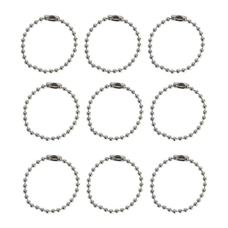 DIY Dog Tag Chain Ball Chain Necklace Chain Bulk 1.5mm Bead Link Beaded Chain