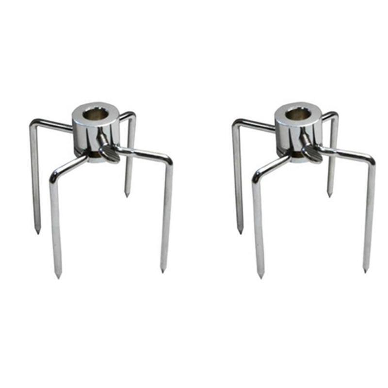 2 Pcs Stainless Steel Grill Rotisserie Forks Multifunctional Four-claw Barbecue