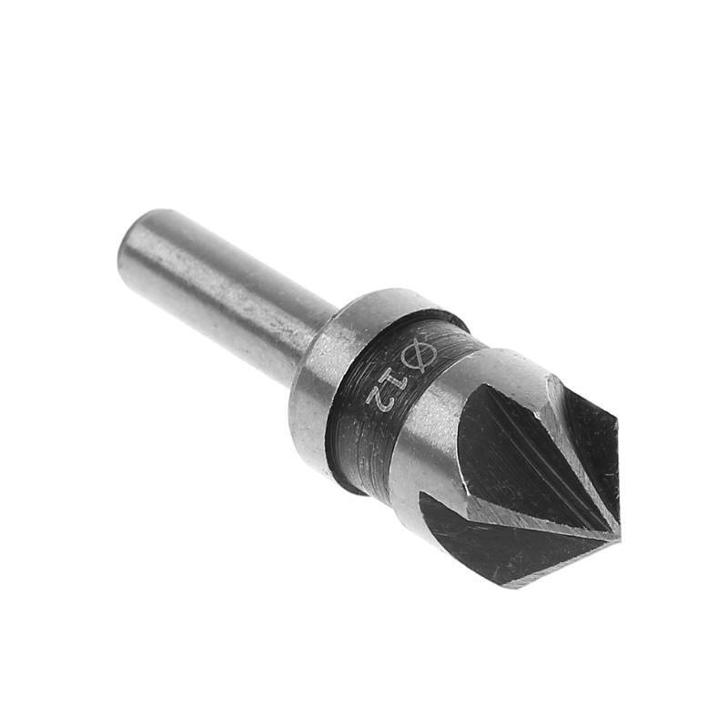 5Pcs 82 Degree Chamfer Angle HSS 5 Flute Countersink Drill Bit Set Tools