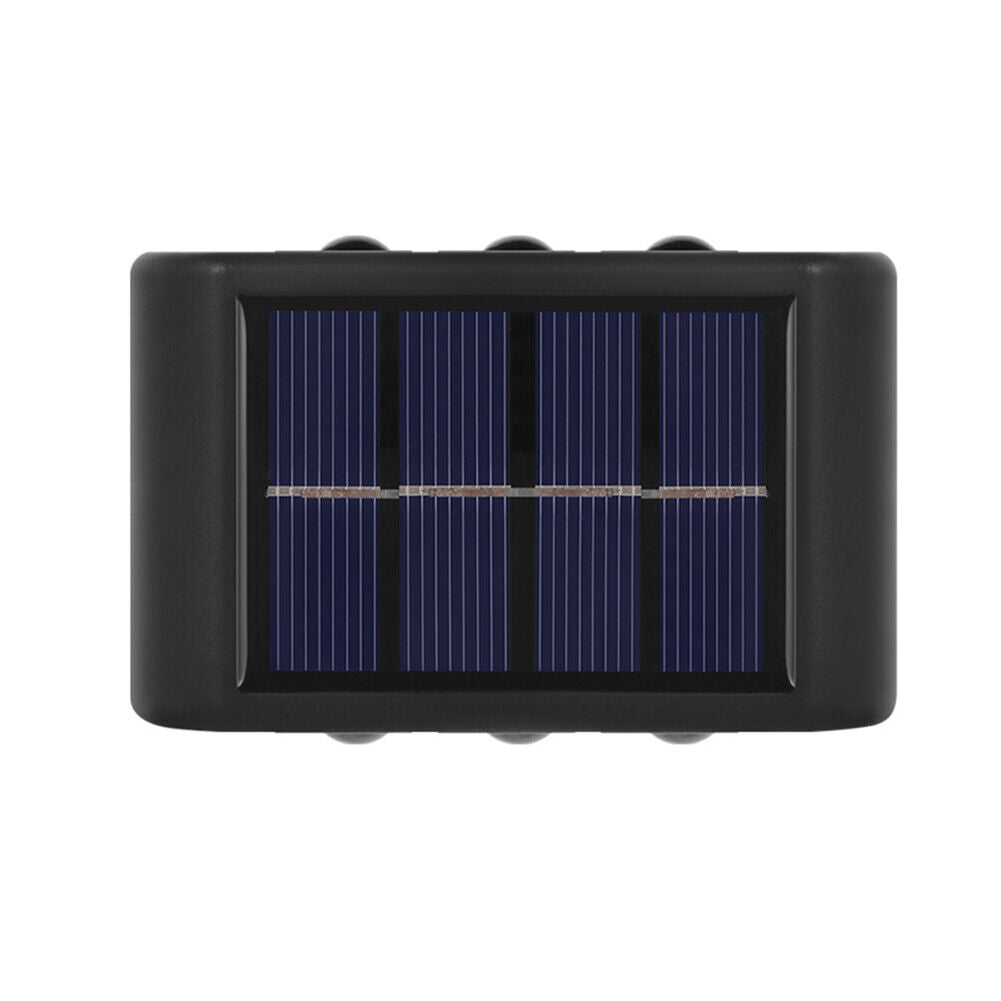 2x Solar Wall Lamp Outdoor Balcony Fence Path Garden Decor (White 6LED)