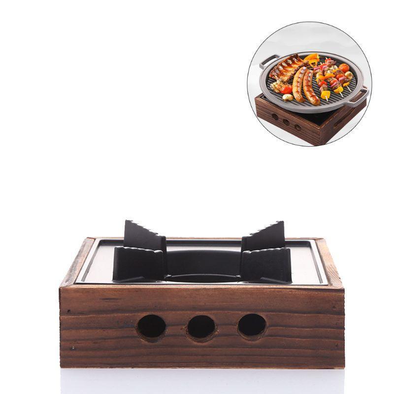 One-Person Alcohol Stove Portable Picnic Barbecue Cooking Oven Outdoor Camp BBQ