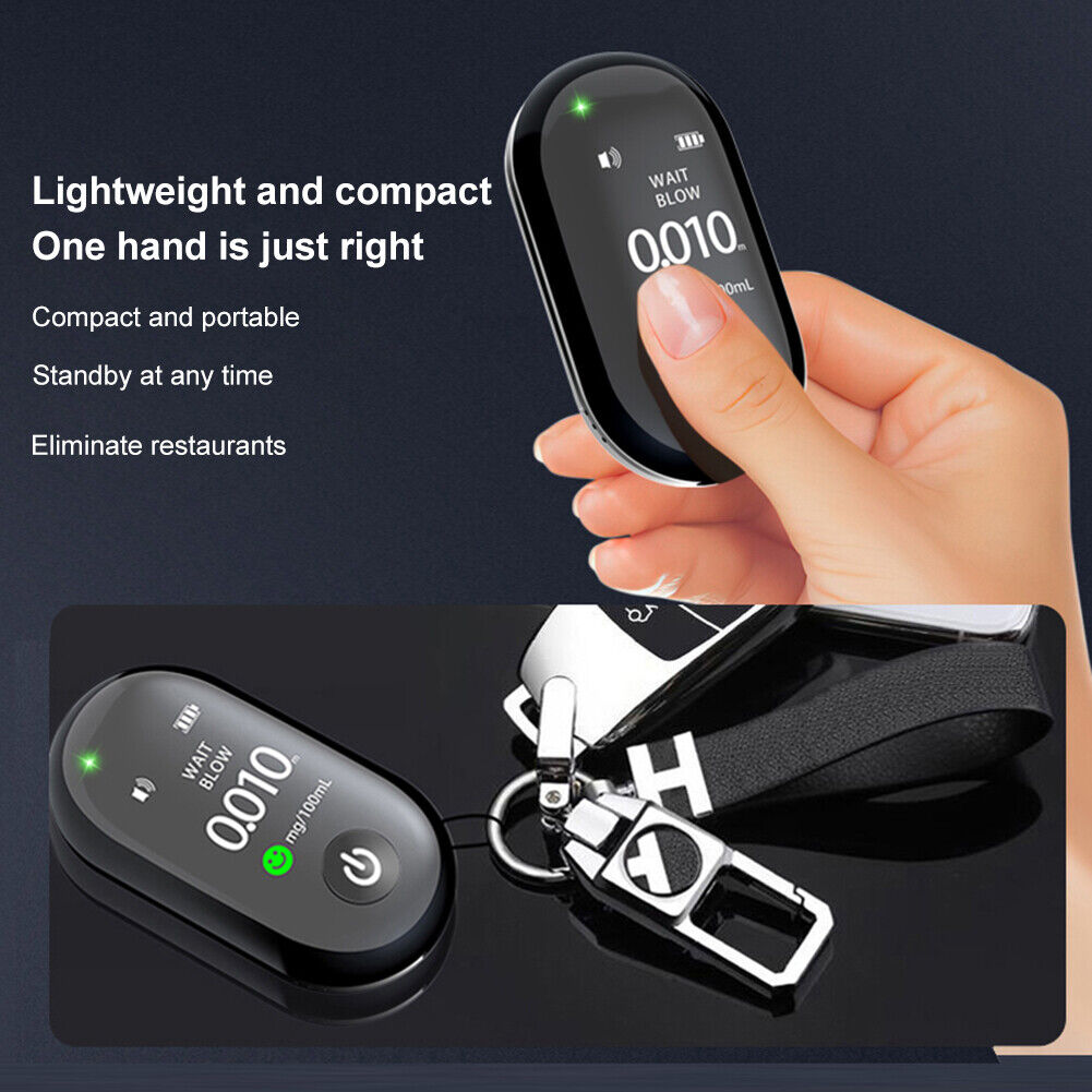 Professional Breath Tester 0.96FTF Screen USB Rechargeable Breathalyzer