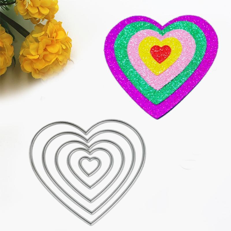 Heart-shaped DIY Embossing Carbon Steel Mould  for Album Paper Card Making