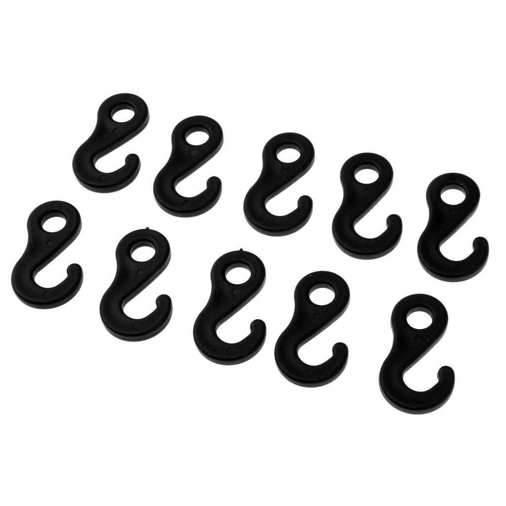 aternee 20Pieces Bungee Cord Hooks Elastic String Karabiner Shock Cord Snap Ends