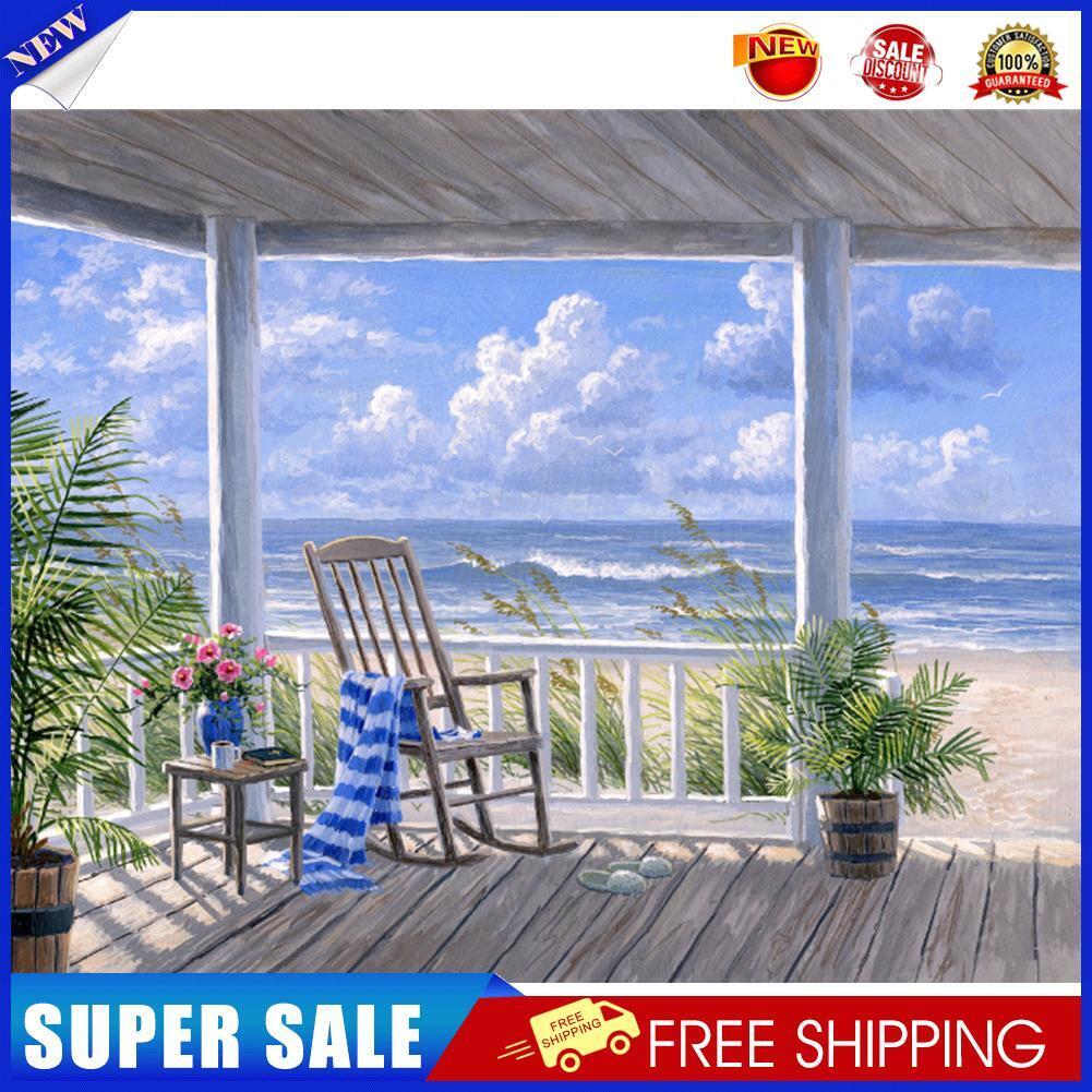Afternoon by Sea Paint By Numbers Kit DIY Frameless Art Picture On Canvas