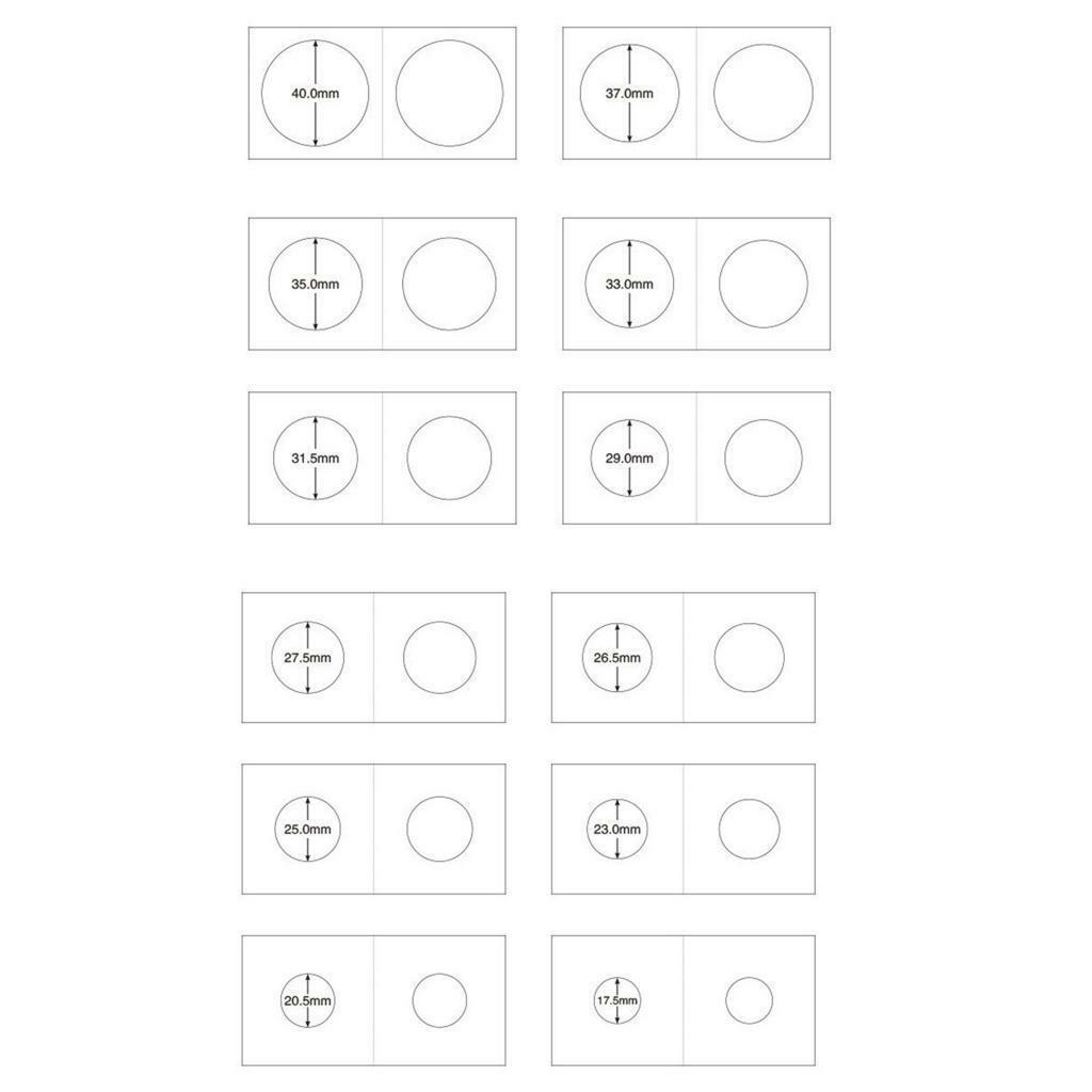 Set of 600 -    Collecting Holder Collection Supplies 12 Sizes