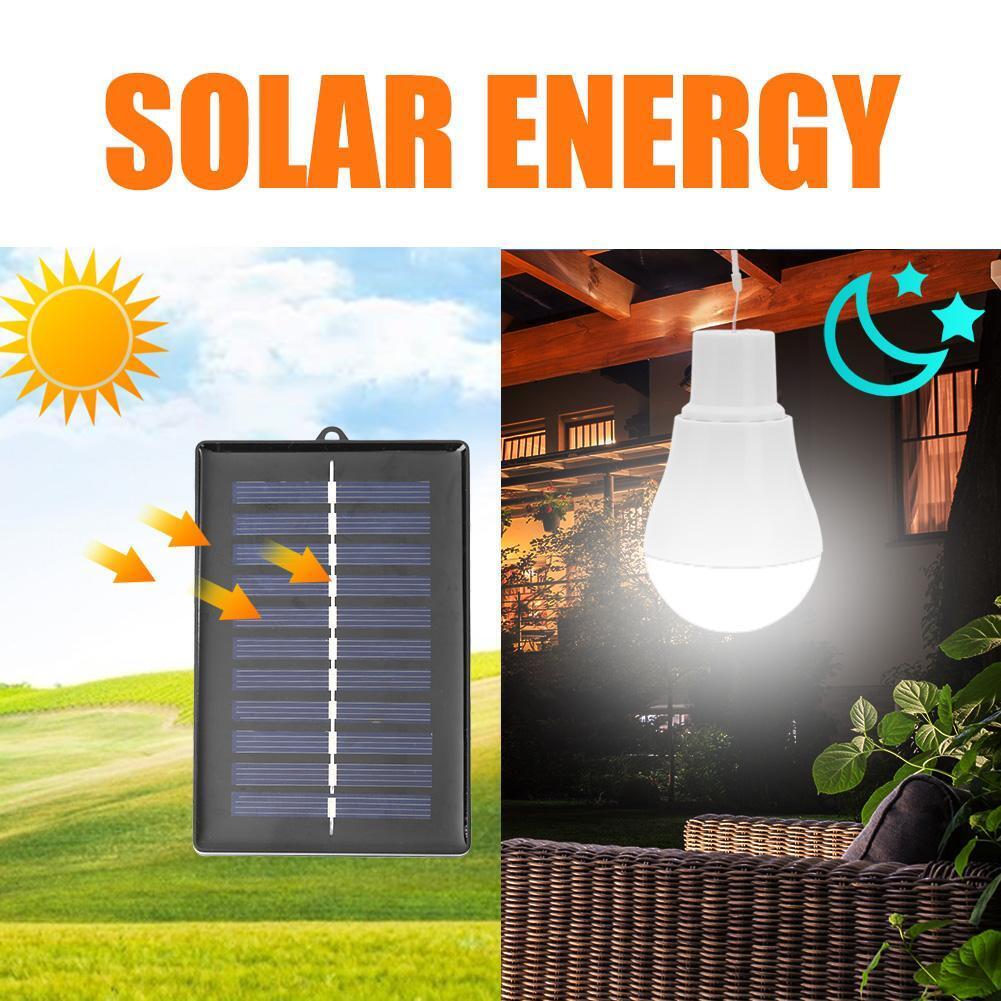 5V 15W 300LM Portable Solar Power Outdoor Lamp Low Power Consumption Bulb