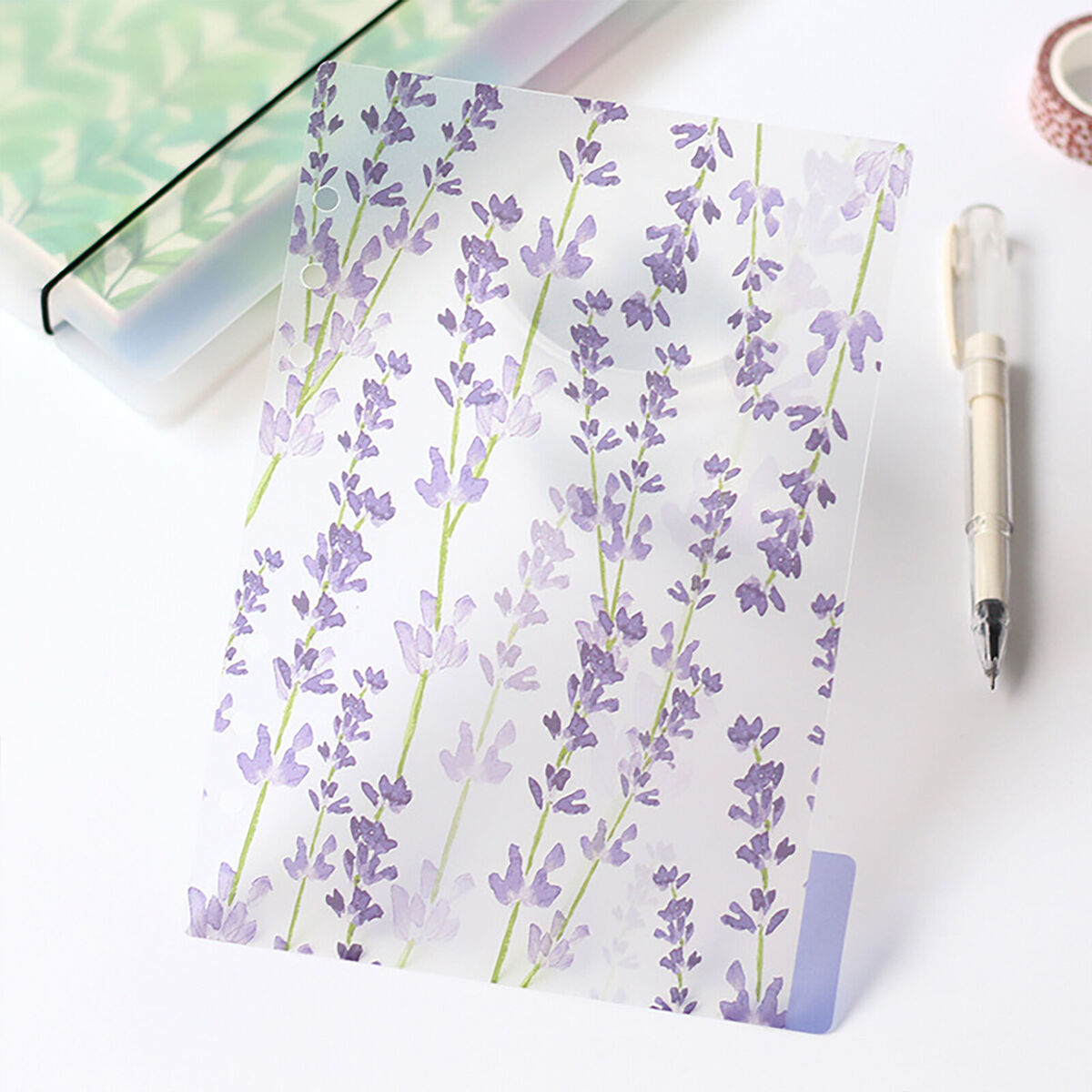 6-Ring Loose Leaf Binder Journal Transparent Notebook Insert Pages (A5)