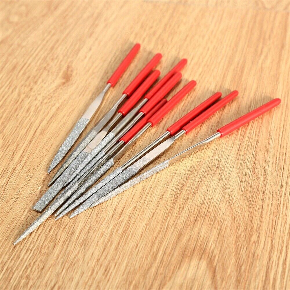 Grit 120# Diamond Coated Assorted Needle File 3x140mm Jewelry Metal Craft Tools