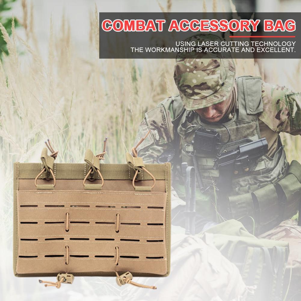Multi-functional Outdoor Combat Vest MOLLE System Accessory Bag (Brown)