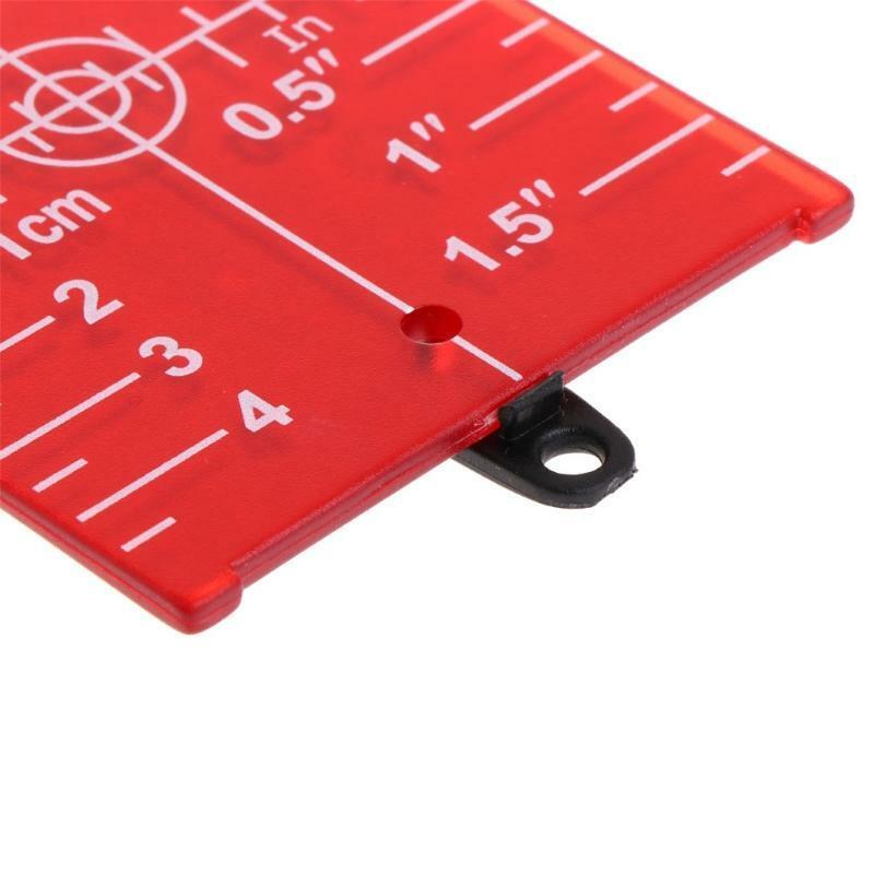 Square Target Card Magnetic Target Card Plate Level Tool for La-ser Level Red
