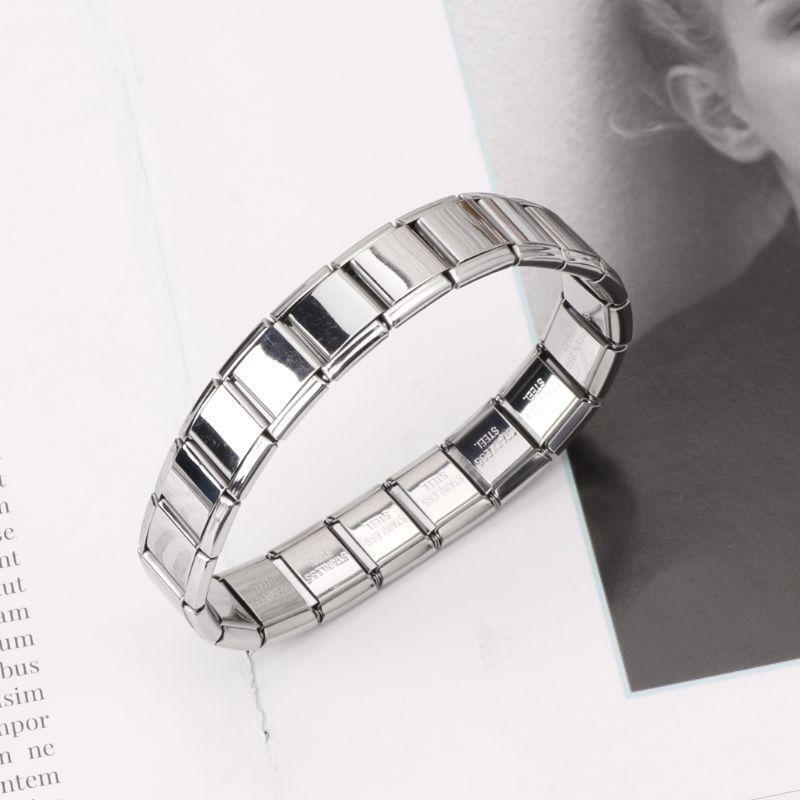 Stretch Chain Link Wristbands Bracelets Stainless Steel Elastic Bracelet Jewelry
