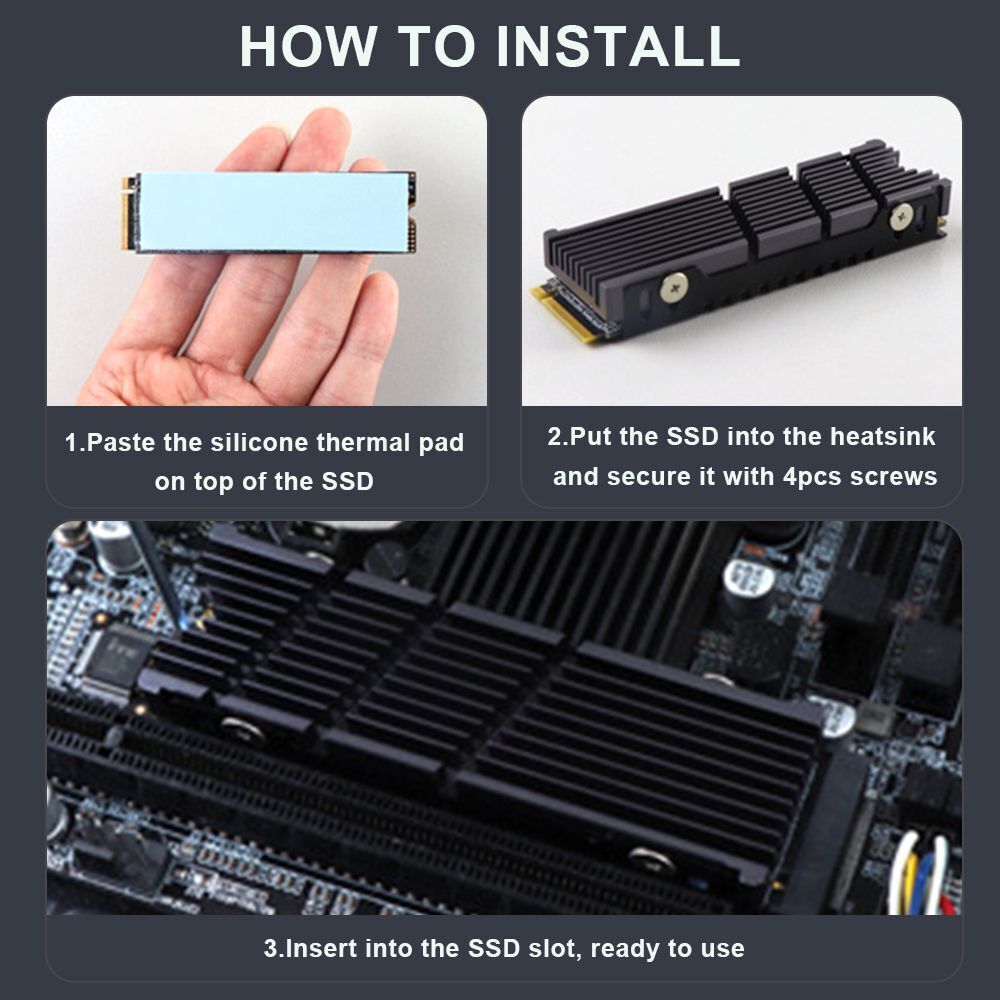 PS5 Cooling M.2 NVME Heat Sink Drives Radiator SSD Heatsink Computer Radiator
