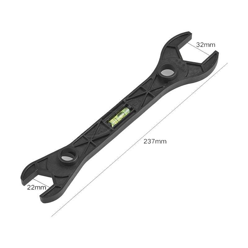 Double Headed Wrench with Bubble Level Wrench Repair Tool for Bathroom Faucet