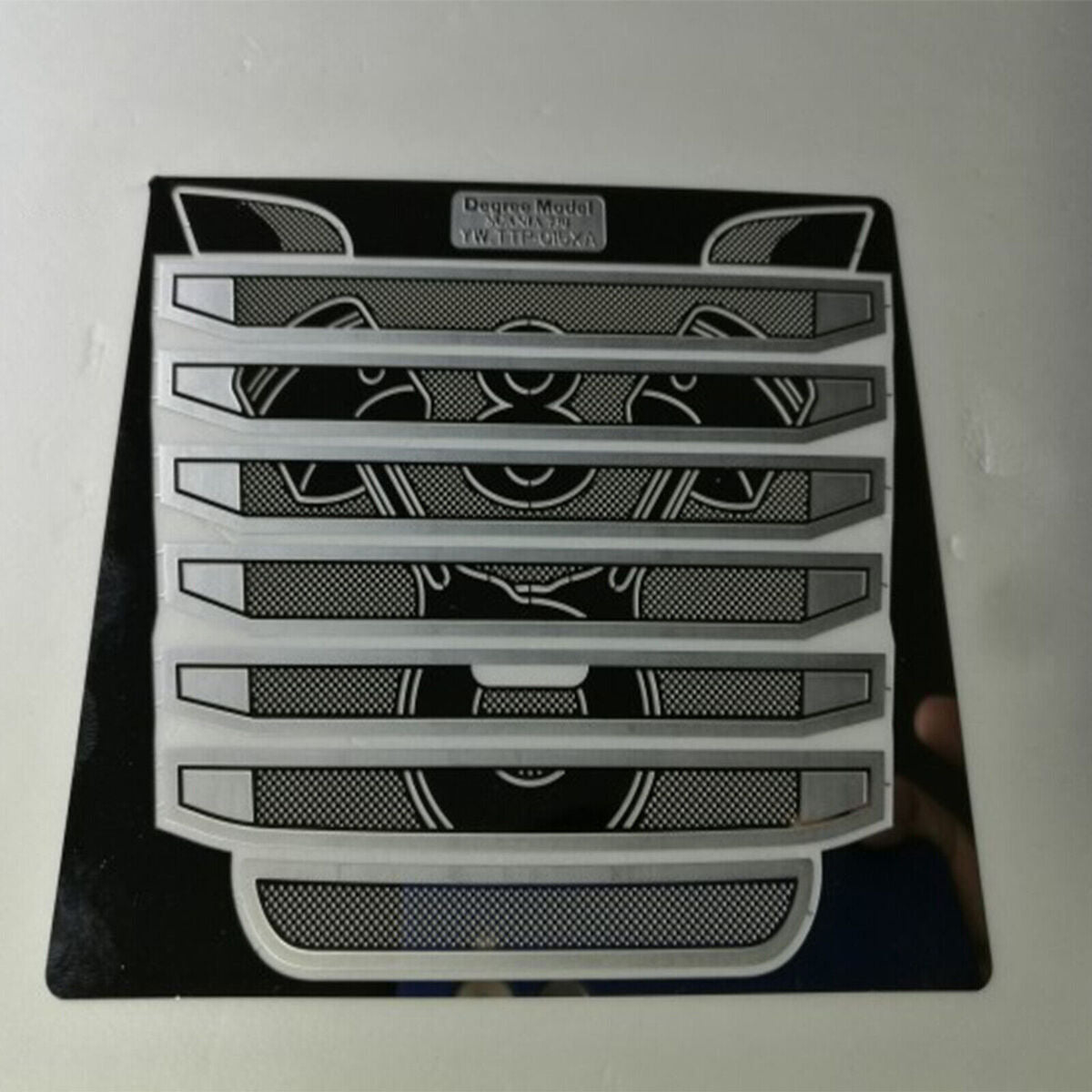 For 1/14 RC Tamiya Scania R730 Metal Bumper Intake Hood Front Grill Modification