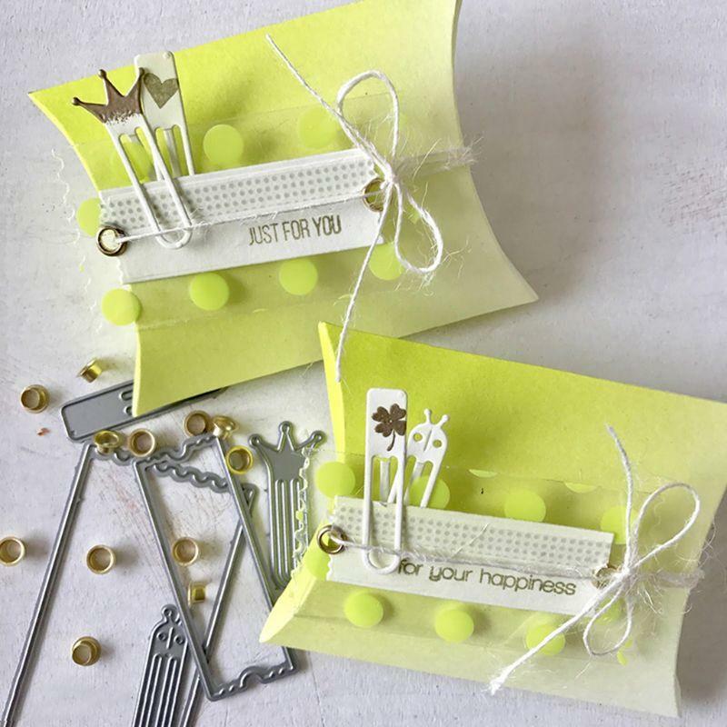 Label Metal Cutting Dies Stencil DIY Scrapbooking Album Stamp Paper Card Emboss