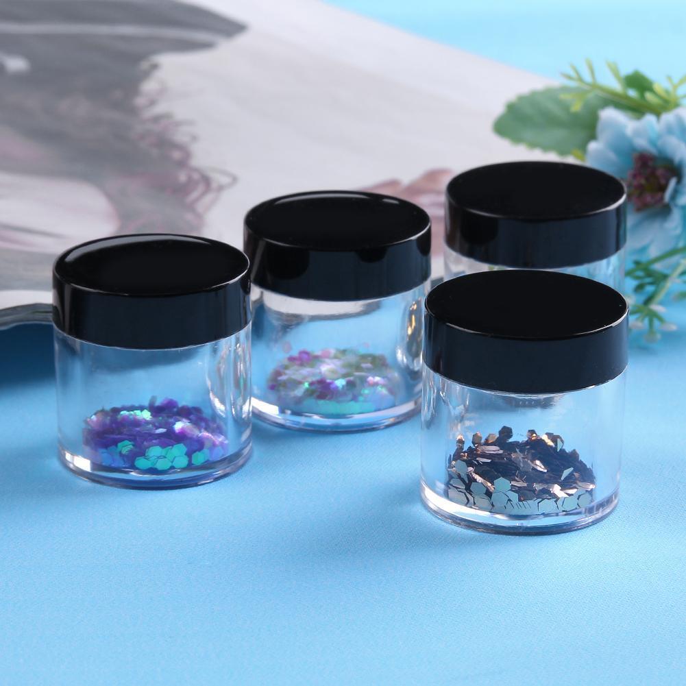 10pcs Glitter Sequins Nail Art Storage Pot Rhinestones Beads Holder Bottle
